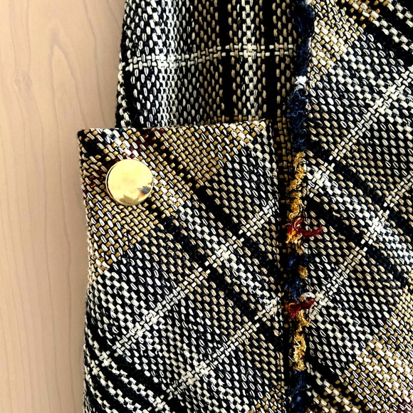 Zara Plaid A-Line Skirt - Picture 4 of 7